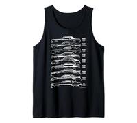 Evolution of Iconic Muscle Car Silhouettes Tank Top