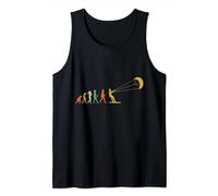 Evolution Of Kite Surfer Kitesurfer Kitesurfing Retro Tank Top