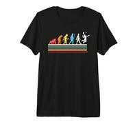 Evolution of Man Apes Badminton Sports Player Premium T-Shirt