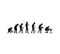 Evolution of Man Art Wall Sticker Quotes Ape to Computer Geek Teenagers Bedroom Decor Vinyl Wall Decal Modern Home Mural Large - 43x144cm