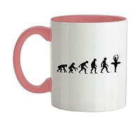 Evolution of Man Ballet Dancer - 11oz - Ceramic Two-Tone Mug for Coffee/Tea - BabyPink/White - One Size