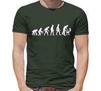 Evolution of Man BBQ - Mens T-Shirt - Army - Medium Military Green