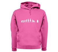 Evolution of Man Console Gamer Gaming - Unisex Premium Hoodie/Hooded Top - Candyfloss Pink - XS