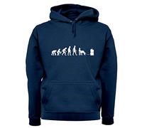 Evolution of Man Console Gamer Gaming - Unisex Premium Hoodie/Hooded Top - Oxford Navy - XL