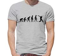 Evolution of Man Cricket - Mens T-Shirt - Ash - XL