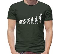 Evolution of Man Rock Climbing - Mens T-Shirt - Army - XXL Military Green