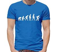 Evolution of Man Roller Derby - Mens T-Shirt - Royal Blue - Large