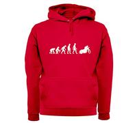 Evolution of Man Speedway - Unisex Premium Hoodie/Hooded Top - Fire Red - XXL