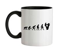 Evolution of Man Tree Surgeon - 11oz - Ceramic Two-Tone Mug for Coffee/Tea - Black/White - One Size