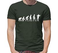 Evolution of Man Violin - Mens T-Shirt - Army - Medium Military Green