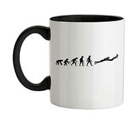 Evolution of Man Wrestling - 11oz - Ceramic Two-Tone Mug for Coffee/Tea - Black/White - One Size