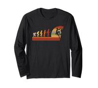 Evolution of Rock Climbing Retro Vintage Silhouette Long Sleeve T-Shirt