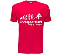 Evolution of Rugby League Mens T Shirt Large Red
