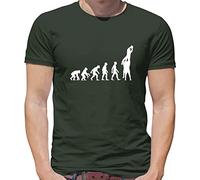 Evolution of Rugby Line Out - Mens T-Shirt - Army - Medium Military Green