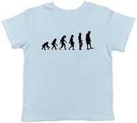 Evolution of Skateboarding Childrens Kids Short Sleeve T-Shirt Light Blue