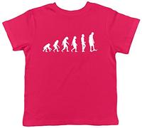 Evolution of Skateboarding Childrens Kids Short Sleeve T-Shirt Pink
