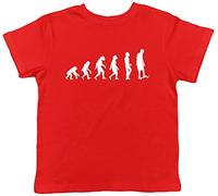 Evolution of Skateboarding Childrens Kids Short Sleeve T-Shirt Red