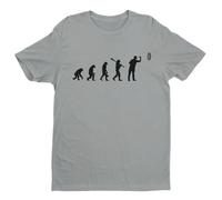 Evolution of The Darts Player - Funny Graphic Men's T-Shirt - Casual Printed Tee - Great Gift for Dad, Husband or Brother - Silver - 4XL