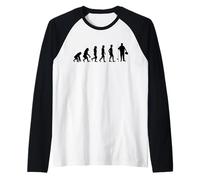Evolution of The Development of Man into an Angler Raglan Baseball Tee