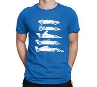 Evolution of The Formula F Car 1 One Mens T-Shirt Royal Blue (L)