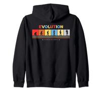 Evolution Of The Human Being Bagpiper Retro 70s Bagpipers Zip Hoodie