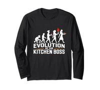 Evolution of The Kitchen Boss Home Chef Humor Long Sleeve T-Shirt