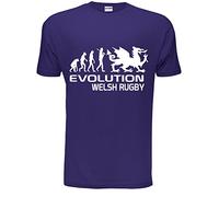 Evolution of Welsh Rugby Adult/Mens T-Shirt Unisex XX-Large Purple