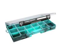 Evolution Outdoor 3700 Drift Series Fishing Tackle Tray - Seafoam Green, Colored Tackle Box Organizer with Removable Compartments, Clear Lid, 2 Latch Closure, Utility Box Storage