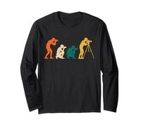 Evolution Photographer Camera Progress History Retro Lens Long Sleeve T-Shirt