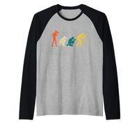 Evolution Photographer Camera Progress History Retro Lens Raglan Baseball Tee