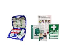 Evolution Plus Catering First Aid Kit BS 8599 Compliant, Large (Blue Case) with HSE Compliance Supersize Kit Bundle