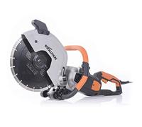 Evolution Power Tools Evolution R300DCT 300 mm Concrete Saw - 2400 W Motor, No Gas, Incl Diamond Masonry Blade, 230V, Domestic Use, Orange, 115 mm Cut