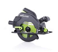 Evolution Power Tools F165CCSL Circular Saw Multi-Material Cutting, Cuts Wood, Metal, Plastic & More, Parallel Edge Guide Included, 45˚ Bevel Capacity, 1200W, 165mm TCT Blade Included (230V)