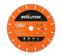 Evolution Power Tools MD255SEG-CS Multi Material Diamond Blade For Disc Cutters - Segmented Rim Removes Debris From Cut - Ideal for Cutting Metal, Brick, Tiles and Plastic, 255 mm