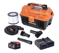 Evolution Power Tools R11VAC-Li Cordless Vacuum Cleaner Wet and Dry Vac, Portable and Lightweight, Ideal Dust Extractor for Saw Dust in Workshops, Woodworking, Battery & Charger Included