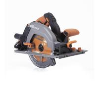 Evolution Power Tools R185CCSX-Li Circular Saw Cordless Track Compatible Brushless 18v Li-Ion EXT Includes TCT Multi-Material Blade, Cuts Wood, Metal, Plastic & More, Battery Not Included, 185mm