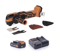 Evolution Power Tools R18MLT-Li Cordless Multi-Tool 18v Li-Ion EXT, Multi-Purpose & Multi-Material for Cutting, Shaping, Scraping & Sanding, Battery & Charger Included