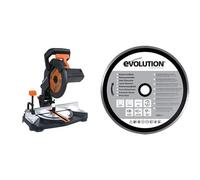 Evolution Power Tools R210-CMS Multi-Purpose Compound Mitre Saw, 210 mm, 110 V with Diamond Blade, 210 mm