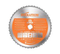 Evolution Power Tools R210TCT 24T (Rage) Multi Material TCT Blade Cuts Wood