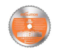 Evolution Power Tools Mitre Saw Blade RAGEBLADE210MULTI 210mm 25.4mm 24T TCT Multi-Material
