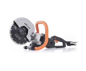 Evolution Power Tools R230DCT Disc Cutter, Concrete Saw, Cut Off Saw, For Cutting Concrete, Stone, Brick, Roof Tile & More - 2000W Motor, No Gas, 90 mm Cut, In iamond Masonry Blade, 230V, 230mm