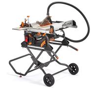 Evolution Power Tools R255TBLX+ Table Saw With Stand (Next Gen Rage 5-S) Multi-Material Cutting Blade Included Cuts Wood Metal Plastic, 45˚ Bevel, +/- 60˚ Mitre Angle, 85mm Cut Depth, 1800w Motor 240v