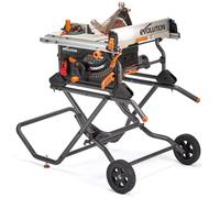 Evolution Power Tools R255TBLX Table Saw With Stand (Next Gen Rage 5-S) Multi-Material Cutting Blade Included Cuts Wood Metal Plastic, 45˚ Bevel, +/- 60˚ Mitre Angle, 85mm Cut Depth, 1650w Motor, 240v