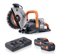 Evolution Power Tools R260DCT-Li Cordless 260mm Disc Cutter with Automatic Water-Fed Dust Suppression and Premium Thin Kerf Diamond Blade, Cut Off Saw, for Cutting Concrete, Stone, Brick, Roof Tile