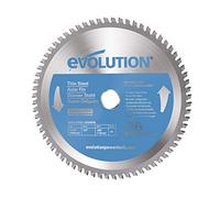 Evolution Power Tools Circular Saw Blade T185TCT-68CS - Carbide Tipped for Cutting Thin Steel, 185 mm