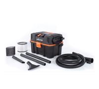 Evolution Power Tools R15VAC Vacuum Cleaner Wet and Dry Vac, Portable and Lightweight Ideal Dust Extractor for Saw Dust in Workshops, With Power Take-Off, Corded, Orange