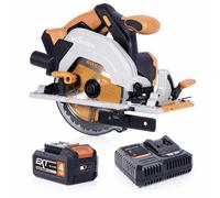 Evolution R165CCS-Li Cordless 165mm Circular Saw 18V Li-Ion EXT & Multi-Material Blade - 4.0Ah Battery & Rapid Charger