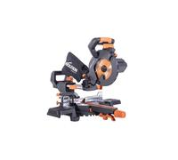 Evolution R185SMS+ 185mm Multi-Material Sliding Mitre Saw 1200W 240V in Black Evolution Black