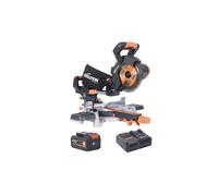 Evolution R185SMS-Li EXT Sliding Mitre Saw 18V 1 x 4.0Ah Li-ion in Black Evolution Black