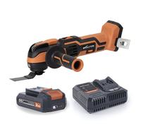 Evolution Power Tools R18MLT-Li Cordless Multi-Tool 18v Li-Ion EXT, Multi-Purpose & Multi-Material for Cutting, Shaping, Scraping & Sanding, Battery & Charger Included